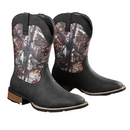 Western Cowboy Shoes Embroidered Craft Retro Mid-Barrel Knight Boots - AwwwCos