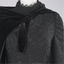 Wicked Elphaba Cosplay Costume Black Dress Velvet Cloak Hat