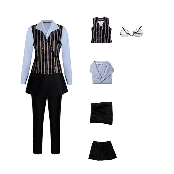 Wicked Elphaba Cosplay Costume Women Uniform With Glasses