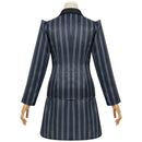 Wicked Elphaba Uniform Cosplay Costume Gray Striped Uniform Set