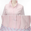 Wicked Glynda Cosplay Costume Hat Gloves Pink Striped Uniform Skirt