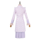 Wicked Glynda Cosplay Costume Purple Striped Jacket Skirt Blouse