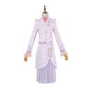 Wicked Glynda Cosplay Costume Purple Striped Jacket Skirt Blouse