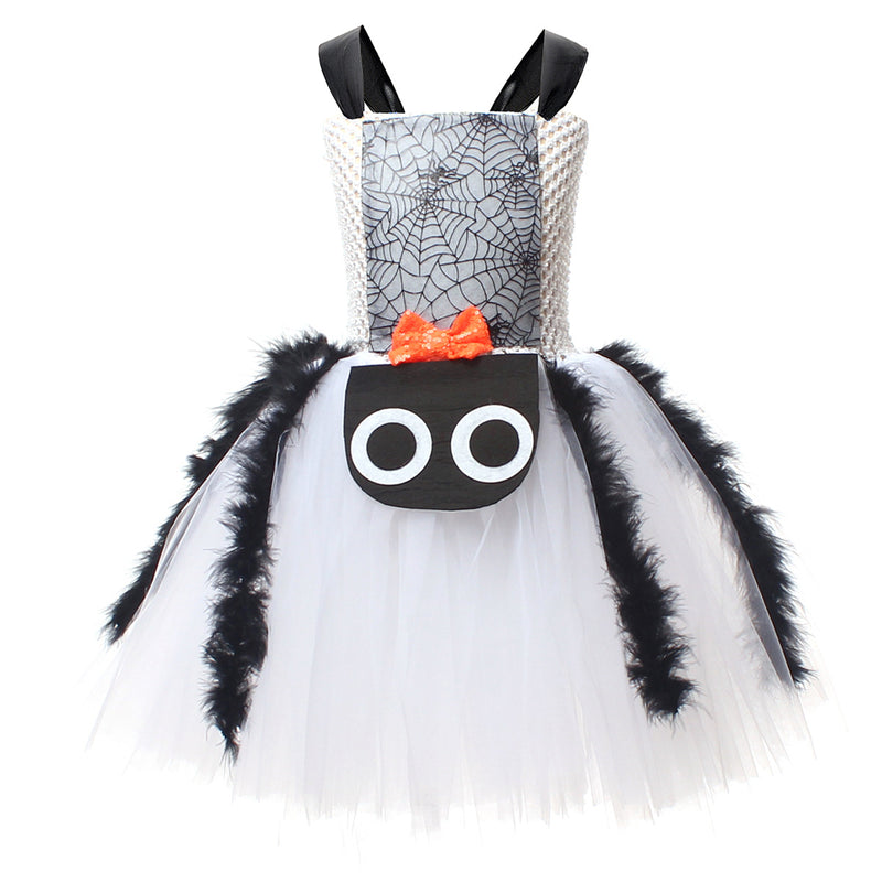 Witch Cosplay Kids Toddler Scary Crochet Top Puffy Tulle Tutu Skirt
