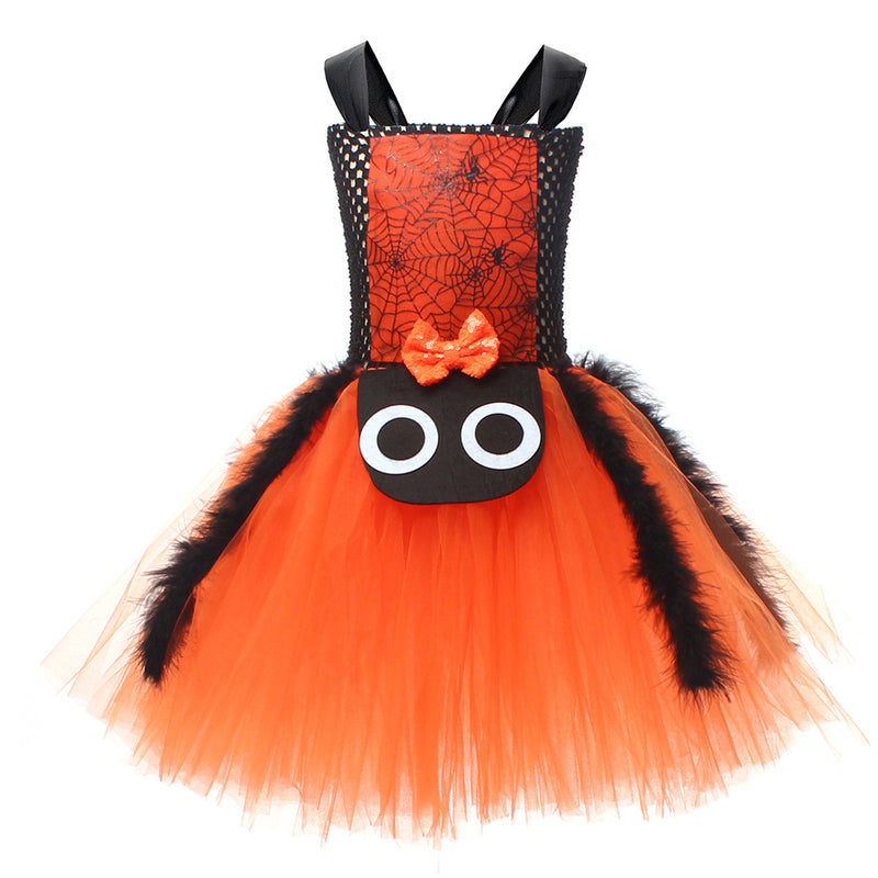 Witch Cosplay Kids Toddler Scary Crochet Top Puffy Tulle Tutu Skirt