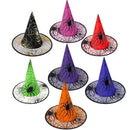 Witch Cosplay Spider Pattern Dance Mesh Wizard Magic Hat Decoration - AwwwCos