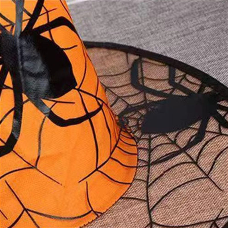 Witch Cosplay Spider Pattern Dance Mesh Wizard Magic Hat Decoration - AwwwCos