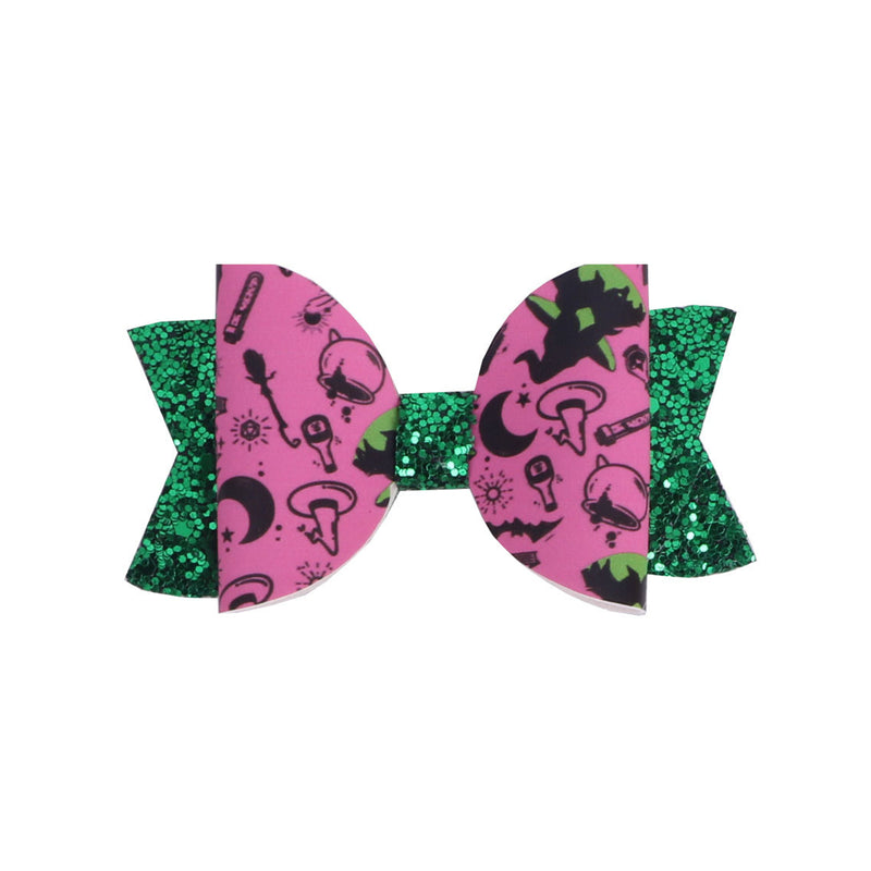 Witch Hair Accessories for Women Girls Printed Hairpiece Bowknot Clip Gift - AwwwCos