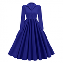 Women Gothic Tailcoat Victorian Stage Frock Black A Line Mourning Dress - AwwwCos