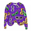 Woman Sweatshirts Round Neck Feather Printing Pullover Carnival Sweater