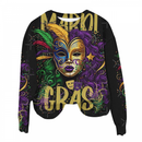 Woman Sweatshirts Round Neck Feather Printing Pullover Carnival Sweater