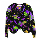 Woman Sweatshirts Round Neck Feather Printing Pullover Carnival Sweater