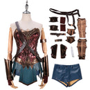 Wonder Woman Cosplay Diana Prince Costume Leather Women Dress