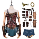 Wonder Woman Cosplay Diana Prince Costume Leather Women Dress