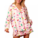 Women 2 Piece Xmas Jammies Christmas Pajamas Top Ruffle Shorts - AwwwCos