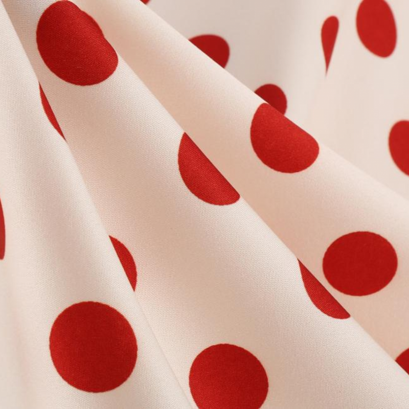 Women 50s Vintage Polka Dot Short Sleeve Cocktail Swing A Line Dress - AwwwCos