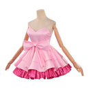 Women Alien Stage Mizi Cosplay Costume Pink Strapless Dress Accessories