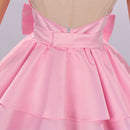 Women Alien Stage Mizi Cosplay Costume Pink Strapless Dress Accessories