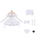 Women Alien Stage Zomst Sua Cosplay Costume White Strapless Dress Accessories