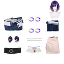 Women Anime BanG Dream! Fuji Miyako Cosplay Costume Purple Wig