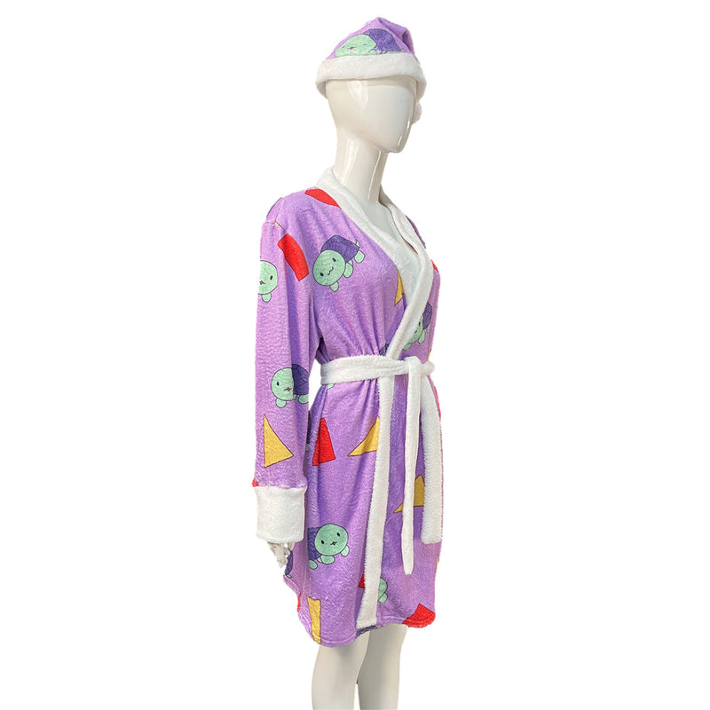 Women Anime K-Pop: Demon Hunters Zoey Cosplay Costume Warm Purple Pajamas - AwwwCos