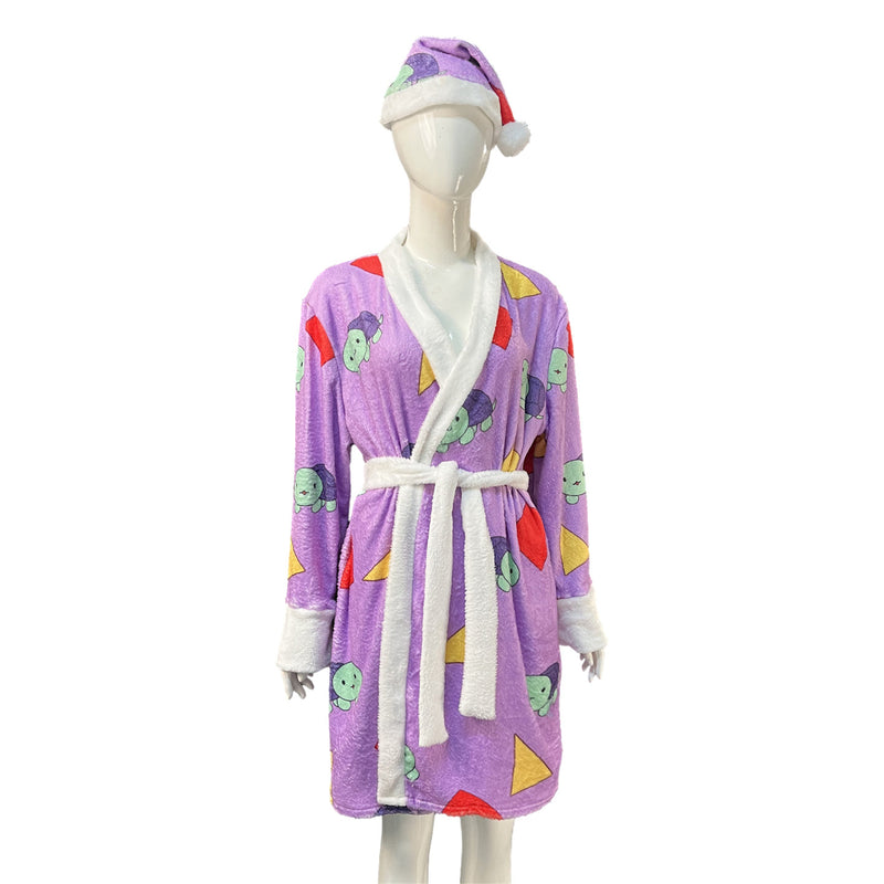 Women Anime K-Pop: Demon Hunters Zoey Cosplay Costume Warm Purple Pajamas - AwwwCos