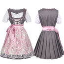 Women Beer Festival Oktoberfest Party Cosplay Costume Gray Dress - AwwwCos
