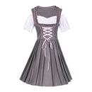 Women Beer Festival Oktoberfest Party Cosplay Costume Gray Dress - AwwwCos