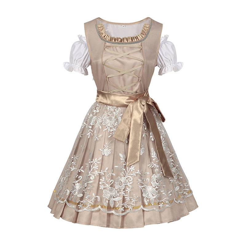 Women Beer Festival Oktoberfest Party Cosplay Costume Lace Apron - AwwwCos