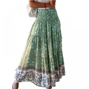 Women Bohemian Long Skirts High Waist Boho A Line Pleated Maxi Skirts - AwwwCos
