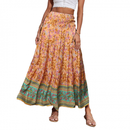 Women Bohemian Long Skirts High Waist Boho A Line Pleated Maxi Skirts - AwwwCos