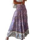 Women Bohemian Long Skirts High Waist Boho A Line Pleated Maxi Skirts - AwwwCos