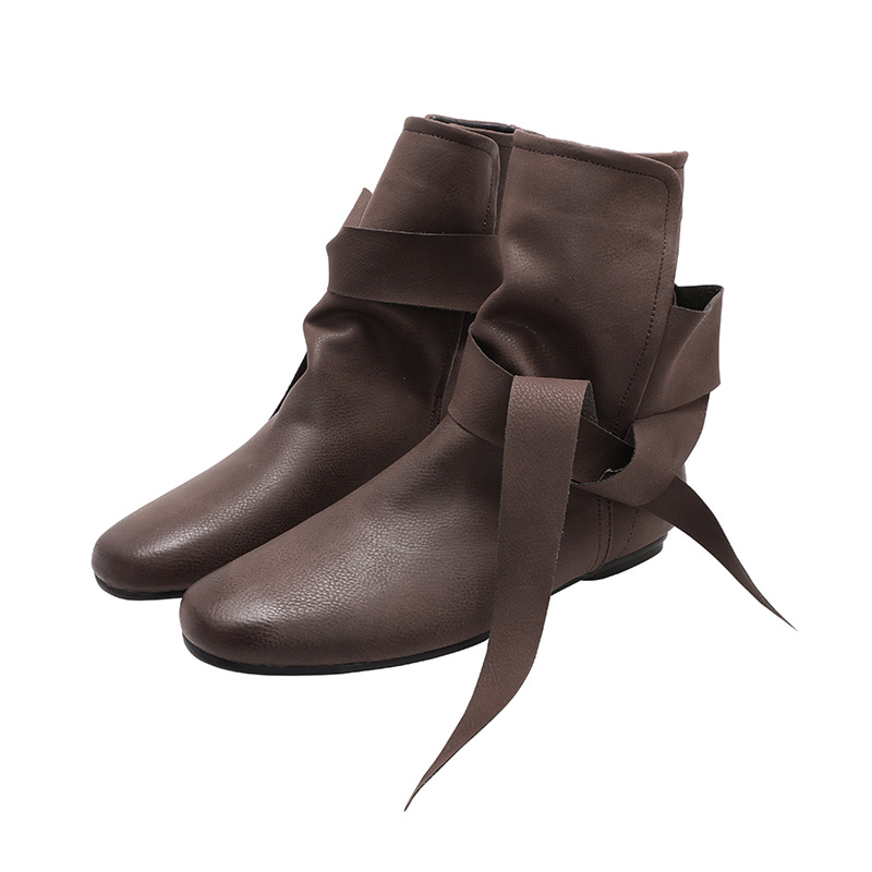 Women Bow Strap Ankle Shoes Women Thin Flat Martin Boots - AwwwCos