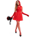 Women Bride Cosplay Red Gothic Wedding Dress Goth Bride The Dead Costume - AwwwCos