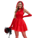 Women Bride Cosplay Red Gothic Wedding Dress Goth Bride The Dead Costume - AwwwCos