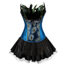 Women Bustier Lingerie Peacock Feather Corsets Dress Bodshaper Bodice - AwwwCos