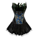 Women Bustier Lingerie Peacock Feather Corsets Dress Bodshaper Bodice - AwwwCos