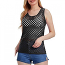 Women Casual Neon Fishnet Tank Slim Fit Party Blouse Vest - AwwwCos