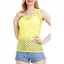 Women Casual Neon Fishnet Tank Slim Fit Party Blouse Vest - AwwwCos