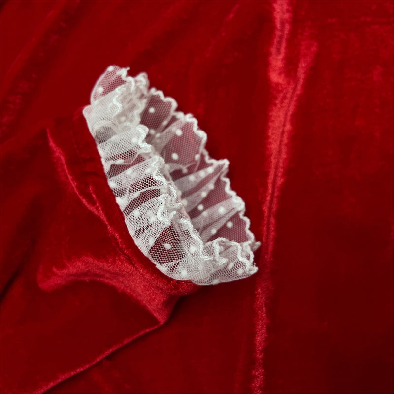 Women Christmas Mrs Santa Claus Cosplay Costume Long Sleeve Dress - AwwwCos