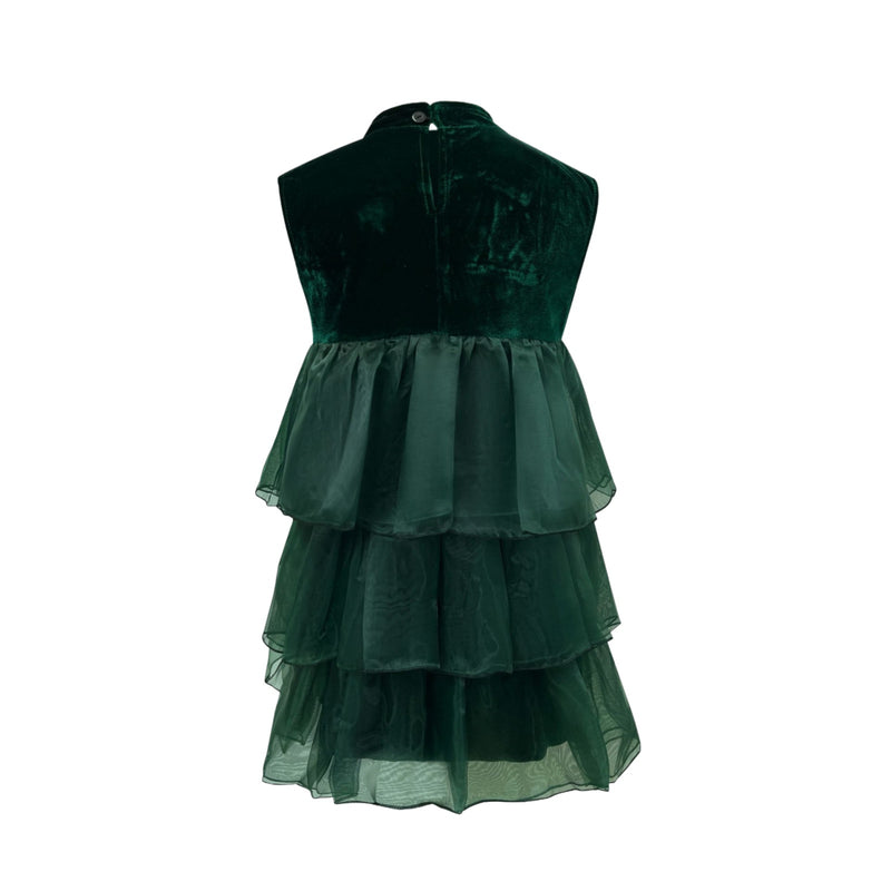 Women Christmas Party Elf Cosplay Costume Green Sleeveless Dress Shorts Hat - AwwwCos