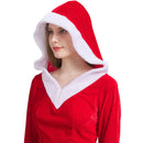 Women Christmas Party Event Cosplay Costume Hooded Red Dress - AwwwCos