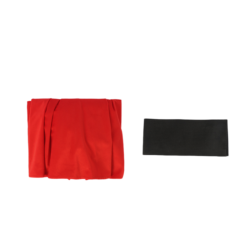 Women Christmas Party Event Waist-strap Irregular Red Dress