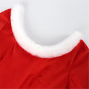 Women Christmas Party Event Waist-strap Irregular Red Dress