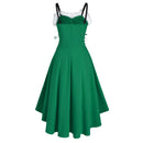 Women Christmas Party Performance Waist-strap Irregular Dress