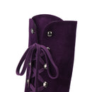 Women Chunky Heel Knee High Boots Medieval Victorian Cosplay Shoes - AwwwCos