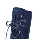 Women Chunky Heel Knee High Boots Medieval Victorian Cosplay Shoes - AwwwCos