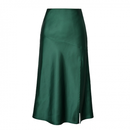 Women Cocktail Party Wedding Elegant Spring High Waist Midi Satin Skirts