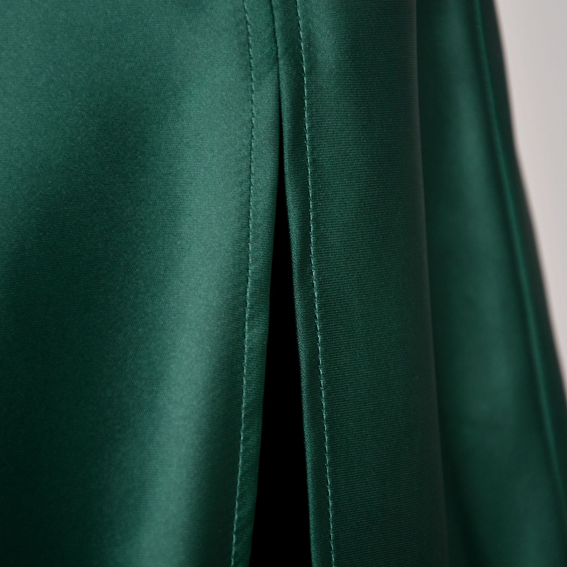 Women Cocktail Party Wedding Elegant Spring High Waist Midi Satin Skirts