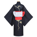 Women Cosmic Princess Kaguya! Kaguya Cosplay Costume Printed Black Kimono